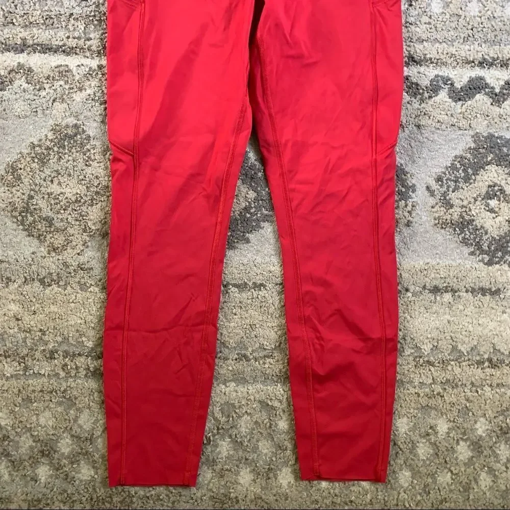 Lululemon Fast & Free 7/8 Tights ll Non-Reflective Nulux 10 Dark Red